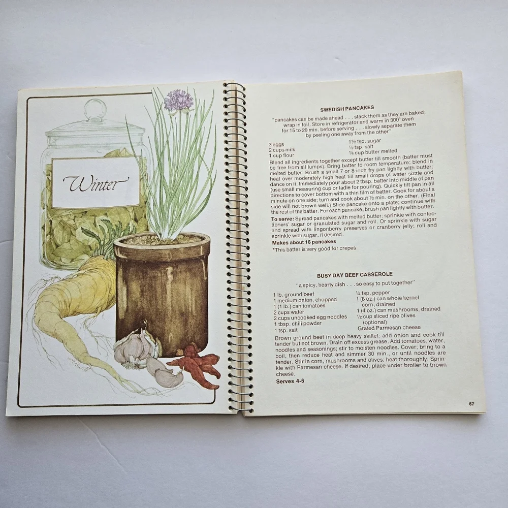 Miriam B. Loo's Family Favorites Cookbook 1977 Current Spiral Bound Recipes VTG